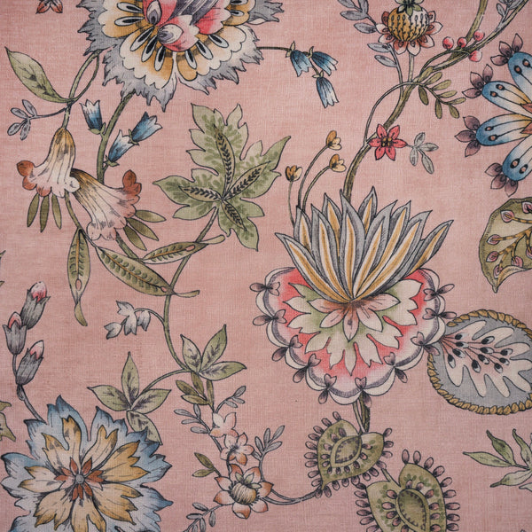 NEW - GIA JACOBEAN FLORAL PRINTED UPHOLSTERY FABRIC BY THE YARD