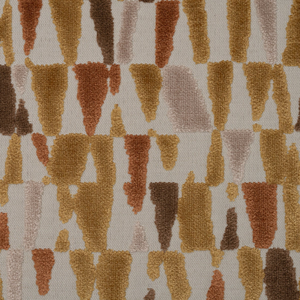 Top Fabric Bardot - Geometric Pattern Cut Velvet Upholstery Fabric by The Yard Beach