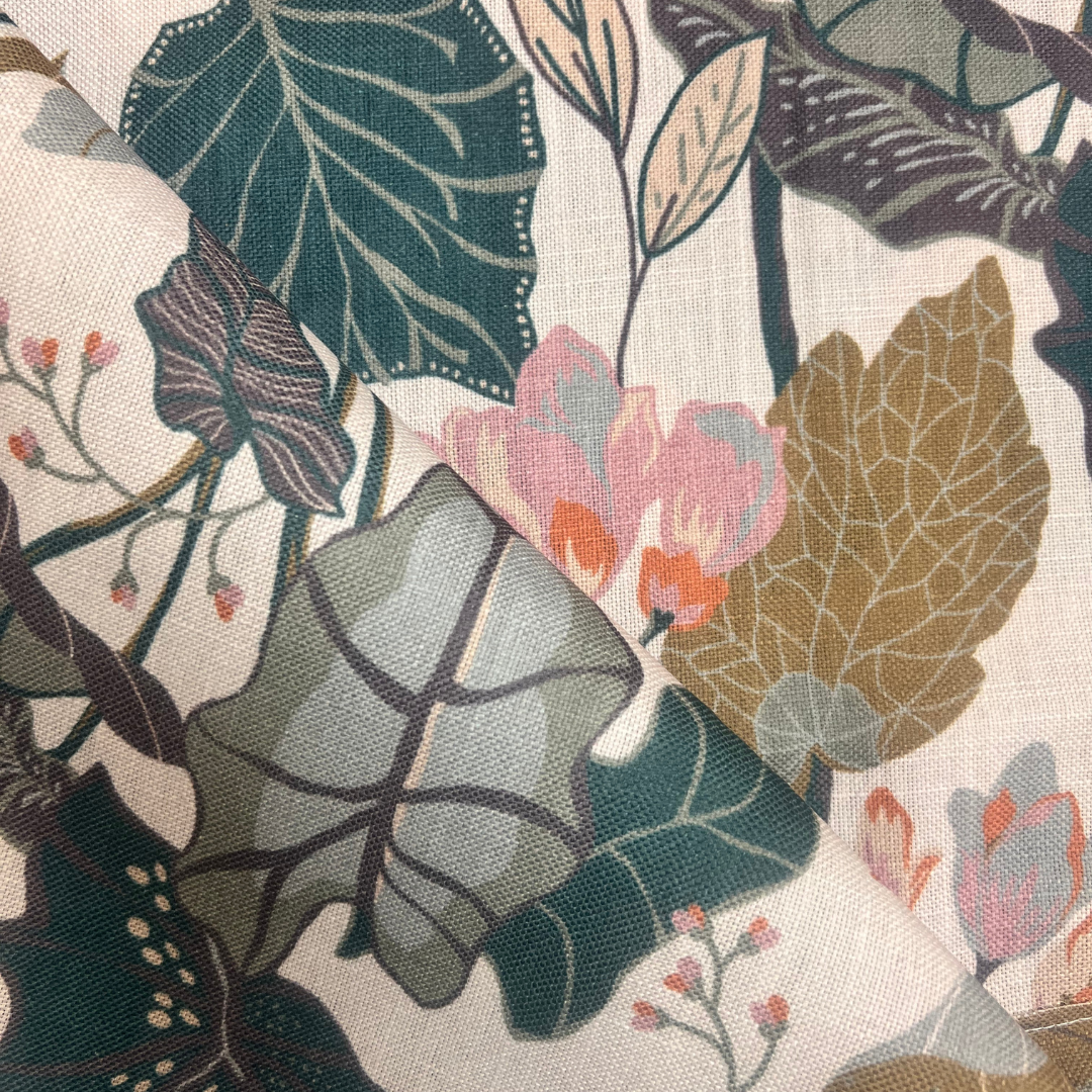 Transform Your Space with Delia: The Exquisite Tropical Print Upholstery Fabric