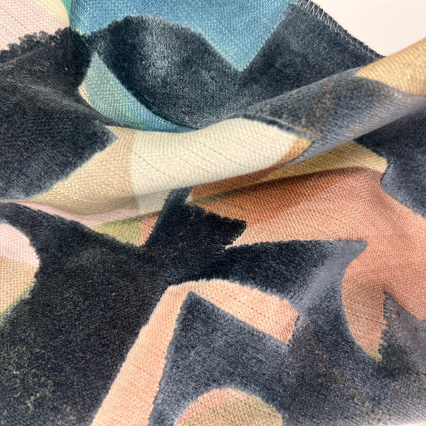 Kaleidoscope - Cut Velvet Upholstery Fabric: A Bold Fusion of Modern Design & Artistic Innovation