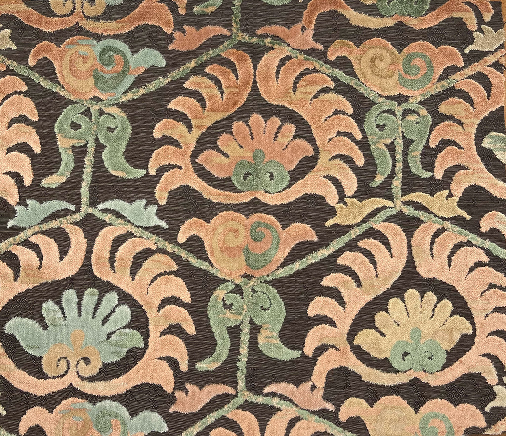 BUKHARA - DAMASK CUT VELVET UPHOLSTERY FABRIC BY THE YARD