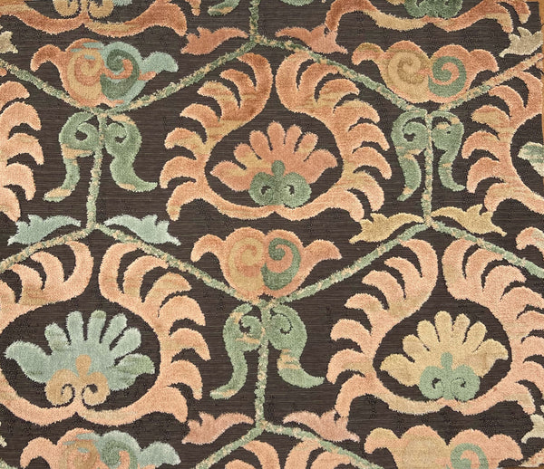 BUKHARA - DAMASK CUT VELVET UPHOLSTERY FABRIC BY THE YARD