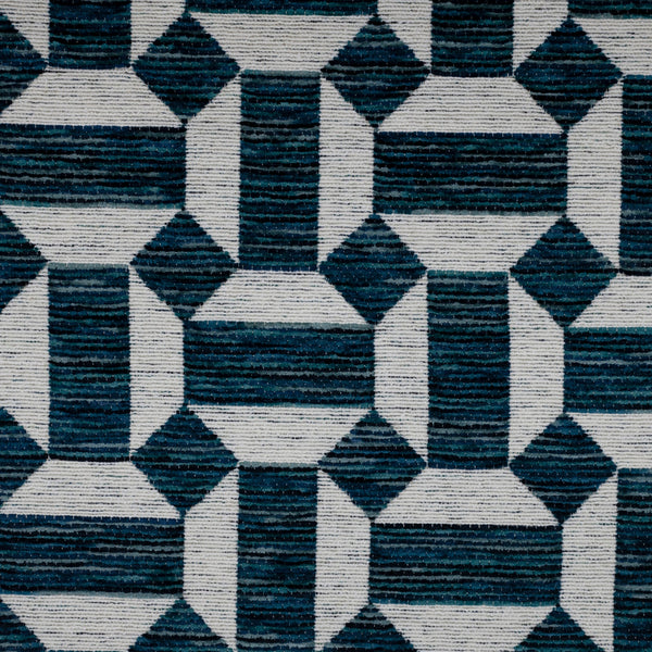 NEW - CLICK - CHENILLE JACQUARD GEOMETRIC PATTERN UPHOLSTERY FABRIC BY THE YARD