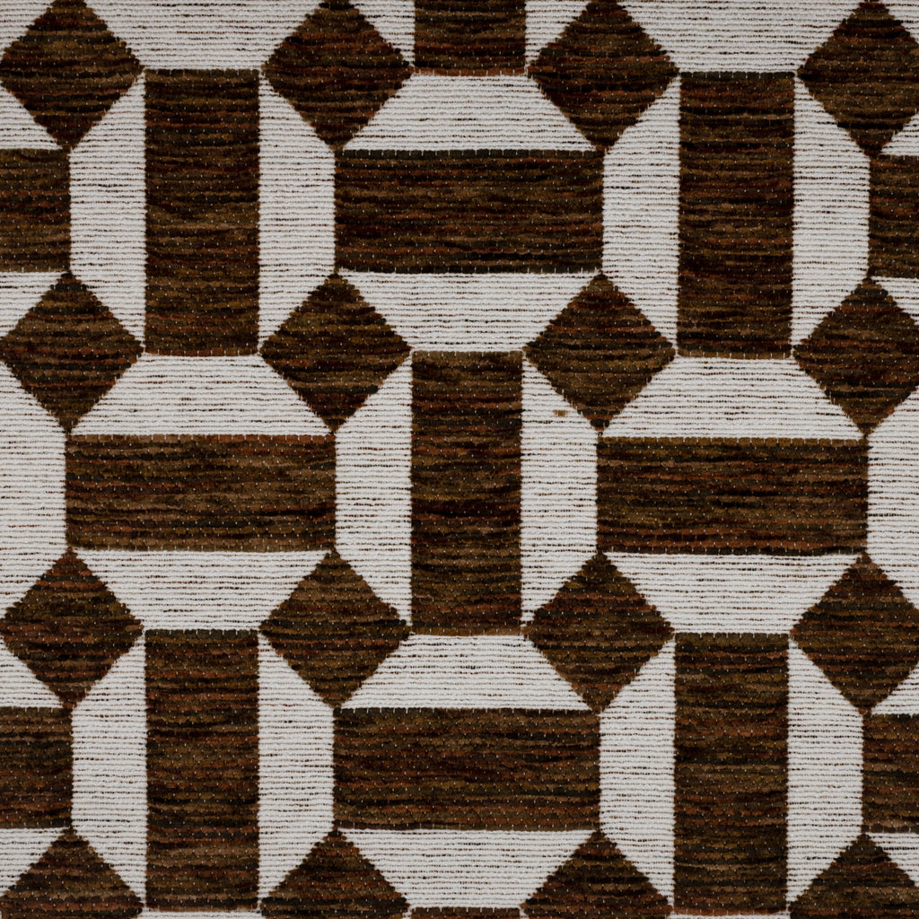 NEW - CLICK - CHENILLE JACQUARD GEOMETRIC PATTERN UPHOLSTERY FABRIC BY THE YARD