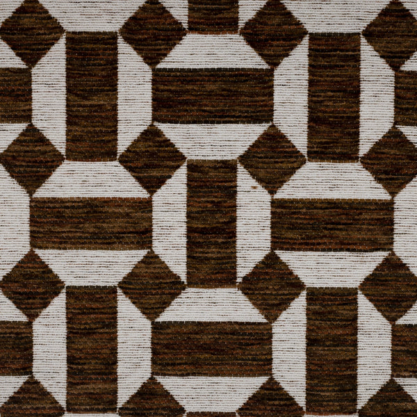 NEW - CLICK - CHENILLE JACQUARD GEOMETRIC PATTERN UPHOLSTERY FABRIC BY THE YARD