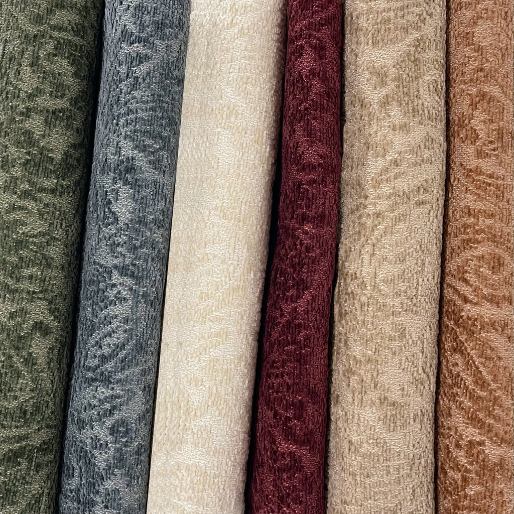 NEW - EVERLY - BOUCLE WRAP PAISLEY DESIGN JACQUARD UPHOLSTERY FABRIC BY THE YARD