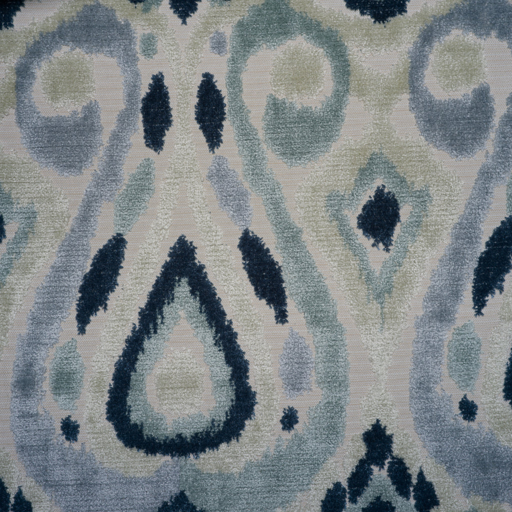 NEW - KASURI - TEAR DROP DESIGN CUT VELVET UPHOLSTERY FABRIC