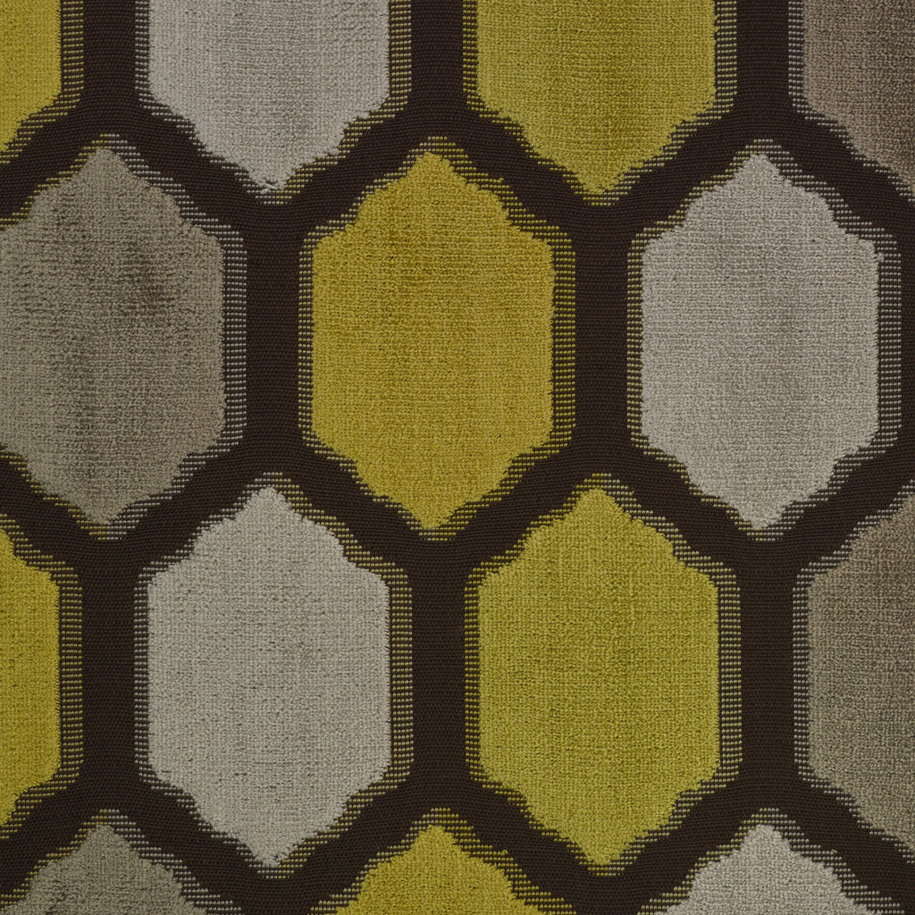 MALLORCA - MODERN HONEYCOMB PATTERN CUT VELVET UPHOLSTERY FABRIC BY THE YARD