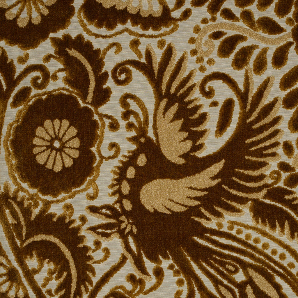 NEW - OTOMI - MEXICAN OTOMI PATTERN CUT VELVET UPHOLSTERY FABRIC BY THE YARD