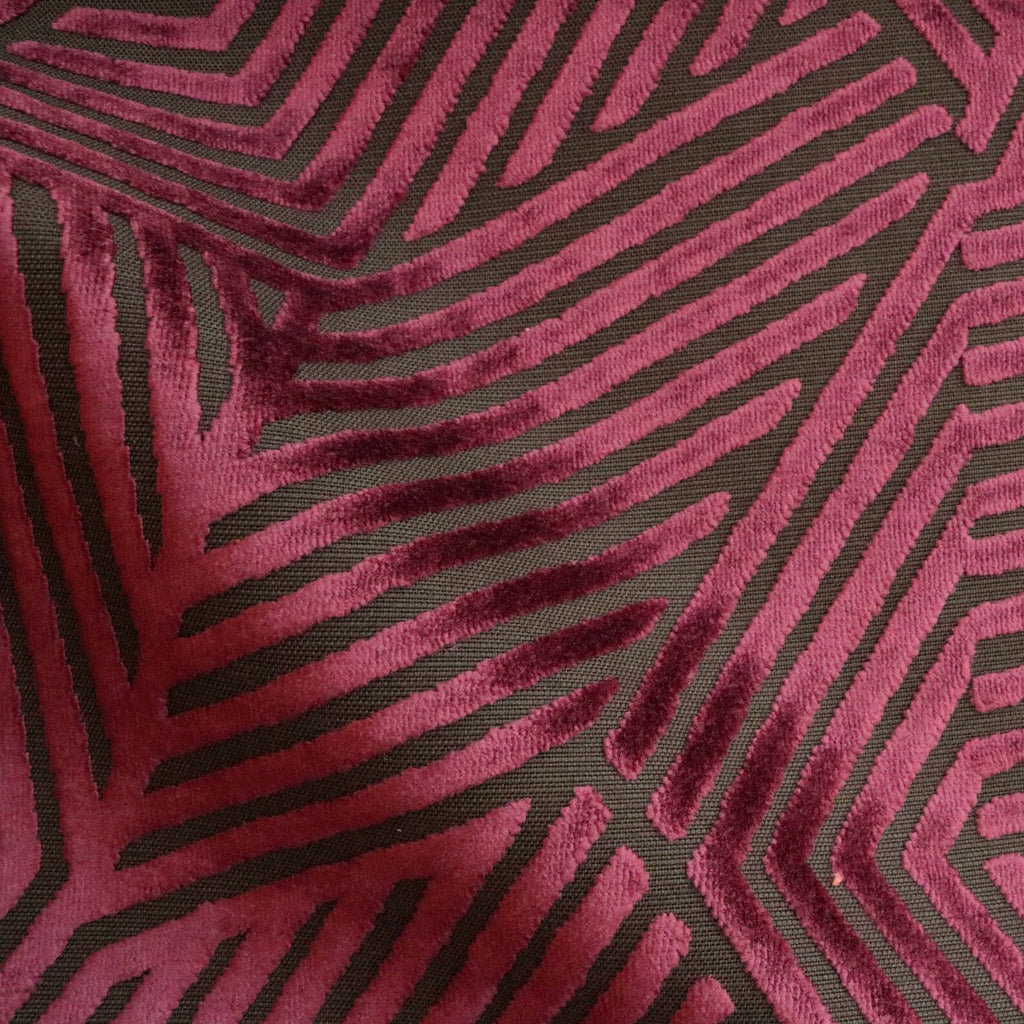 OTIS - AURORA, GEOMETRIC DESIGN BURNOUT VELVET UPHOLSTERY FABRIC BY THE YARD