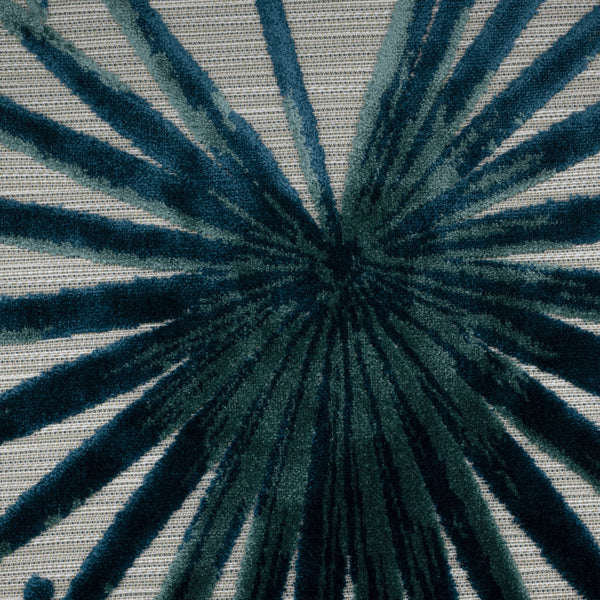 NUEVO - TAHITÍ - TELA DE TAPICERÍA DE TERCIOPELO CORTADA CON HOJAS DE PALMA BOTÁNICA POR YARDA