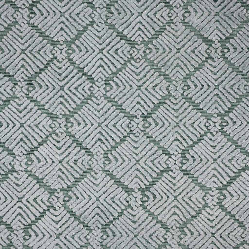 NEW - TEYA -BURNOUT VELVET GEOMETRIC SHAPES  UPHOLSTERY FABRIC BY THE YARD