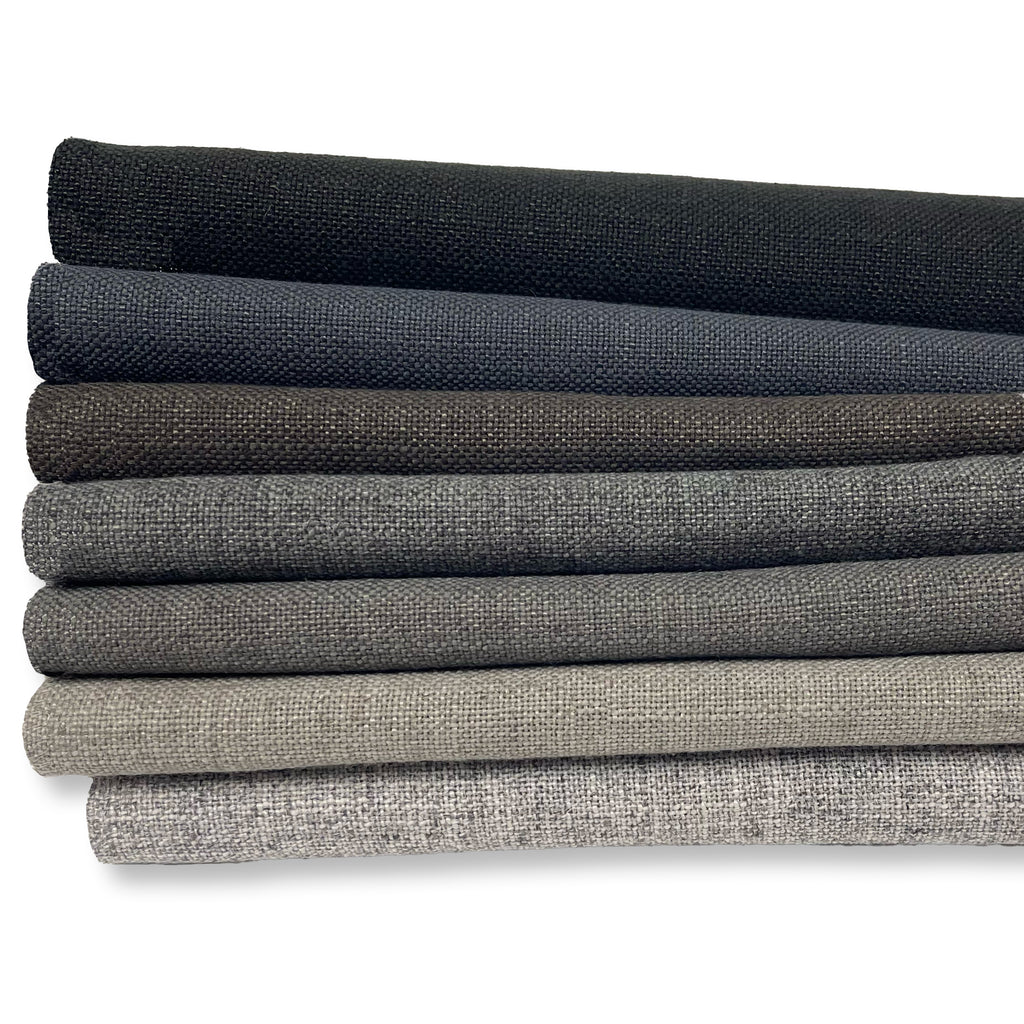 ZUMA - BLAKE, LINEN POLYESTER BLENDED BURLAP UPHOLSTERY FABRIC BY THE YARD