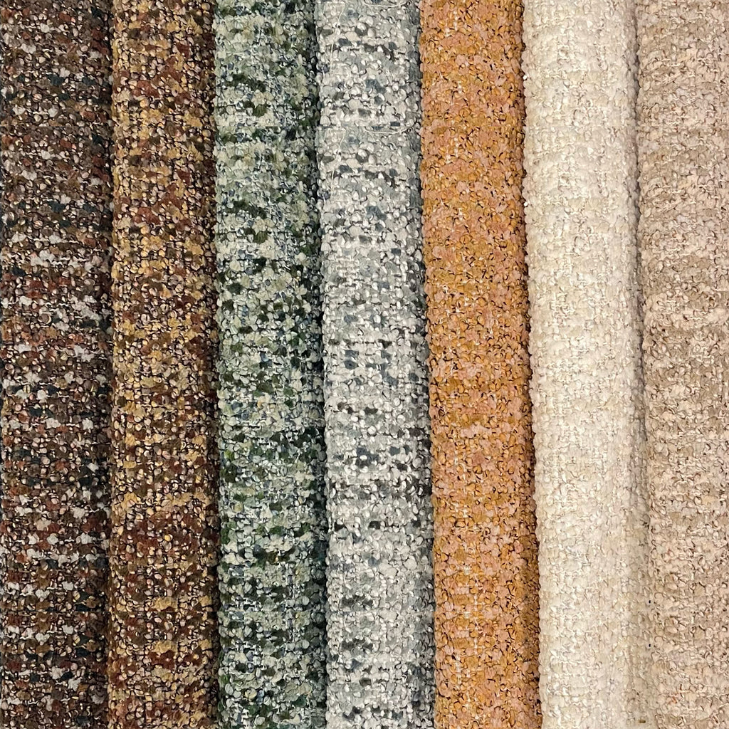 NEW - CORA - SOLID BOUCLE UPHOLSTERY FABRIC BY THE YARD