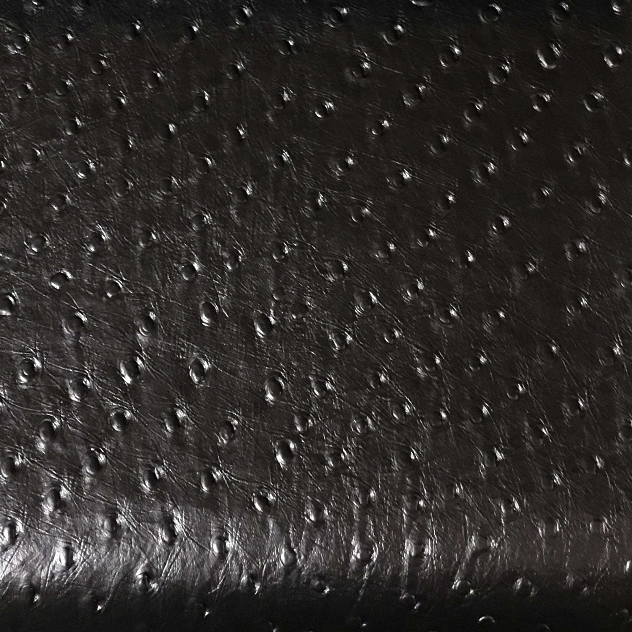 Mybecca Black Ostrich Vinyl 54 Wide Textured Faux Leather Great for  Upholstery & Bags (1 Yard)