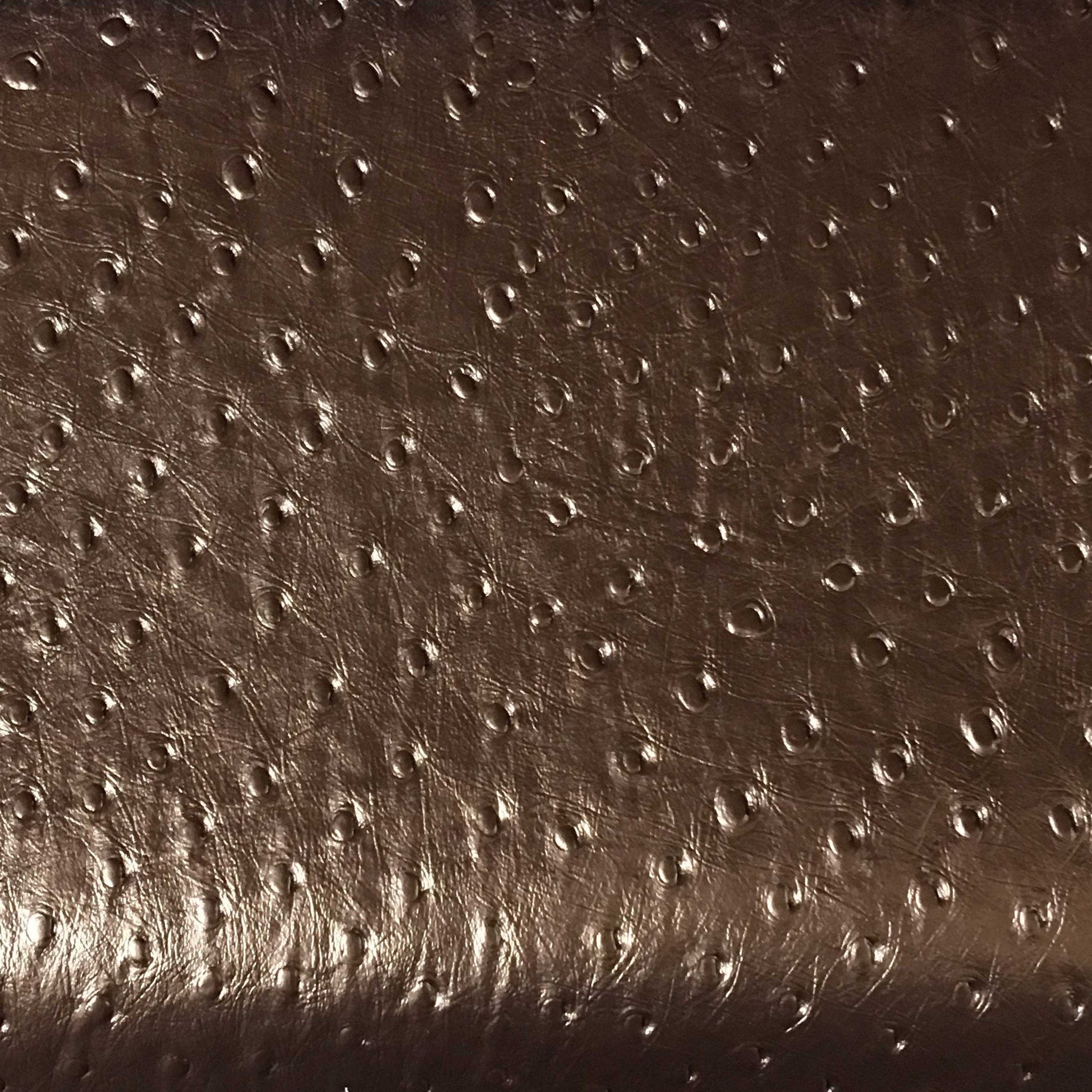OSTRICH - VEGAN FAUX OSTRICH PRINT VINYL UPHOLSTERY FABRIC BY THE YARD