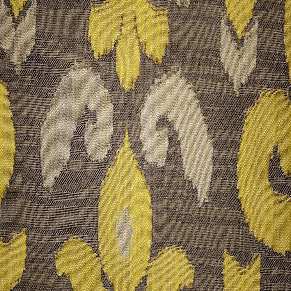 Baron - Jacquard Ikat Designer Pattern Home Decor Drapery Fabric by the Yard - Available in 9 Colors - Sunny - Top Fabric - 8