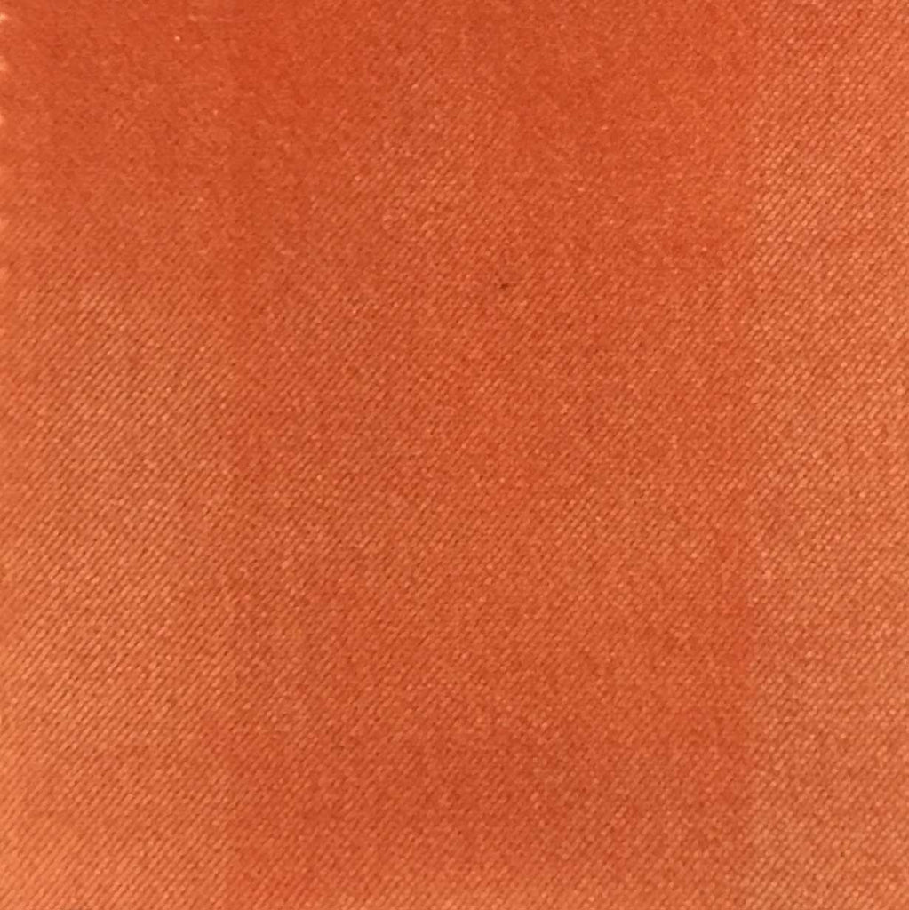 Bowie - 100% Cotton Velvet Upholstery Fabric by the Yard - Available in 77 Colors - Salmon - Top Fabric - 50