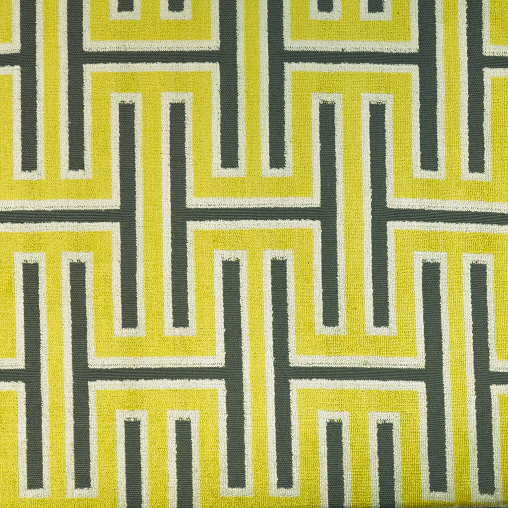 CARLYLE - MURIEL, GEOMETRIC PATTERN CUT VELVET UPHOLSTERY FABRIC
