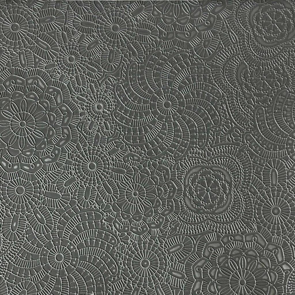 Camden - Embossed Vinyl Fabric Designer Pattern Upholstery Fabric by the Yard - Available in 10 Colors - Dolphin - Top Fabric - 9
