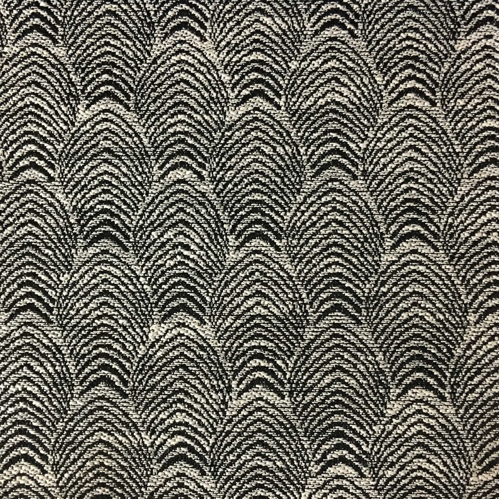 Carnaby - Jacquard Fabric Woven Designer Pattern Upholstery Fabric by the Yard - Available in 12 Colors - Domino - Top Fabric - 1