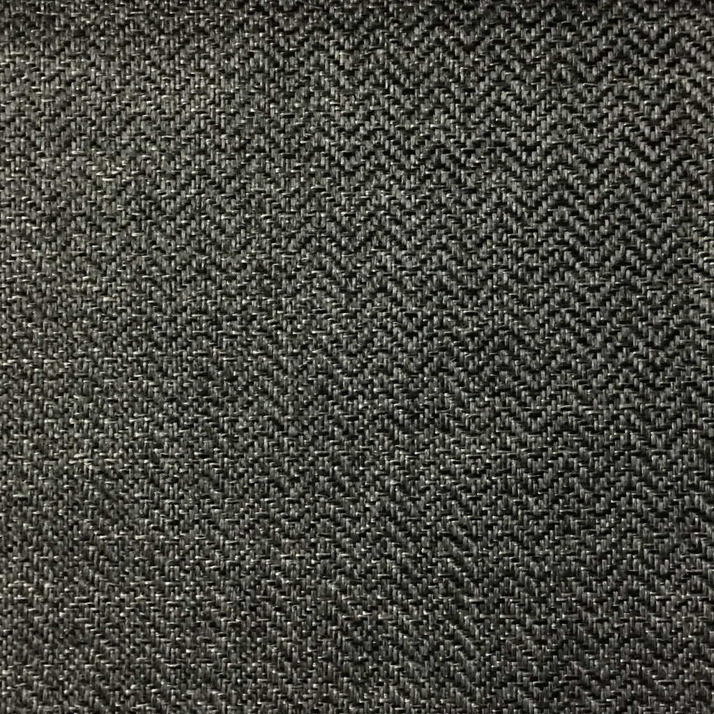 Devon - Chevron Pattern Multi-Purpose Woven Upholstery Fabric by the Yard - Available in 11 Colors - Charcoal - Top Fabric - 2