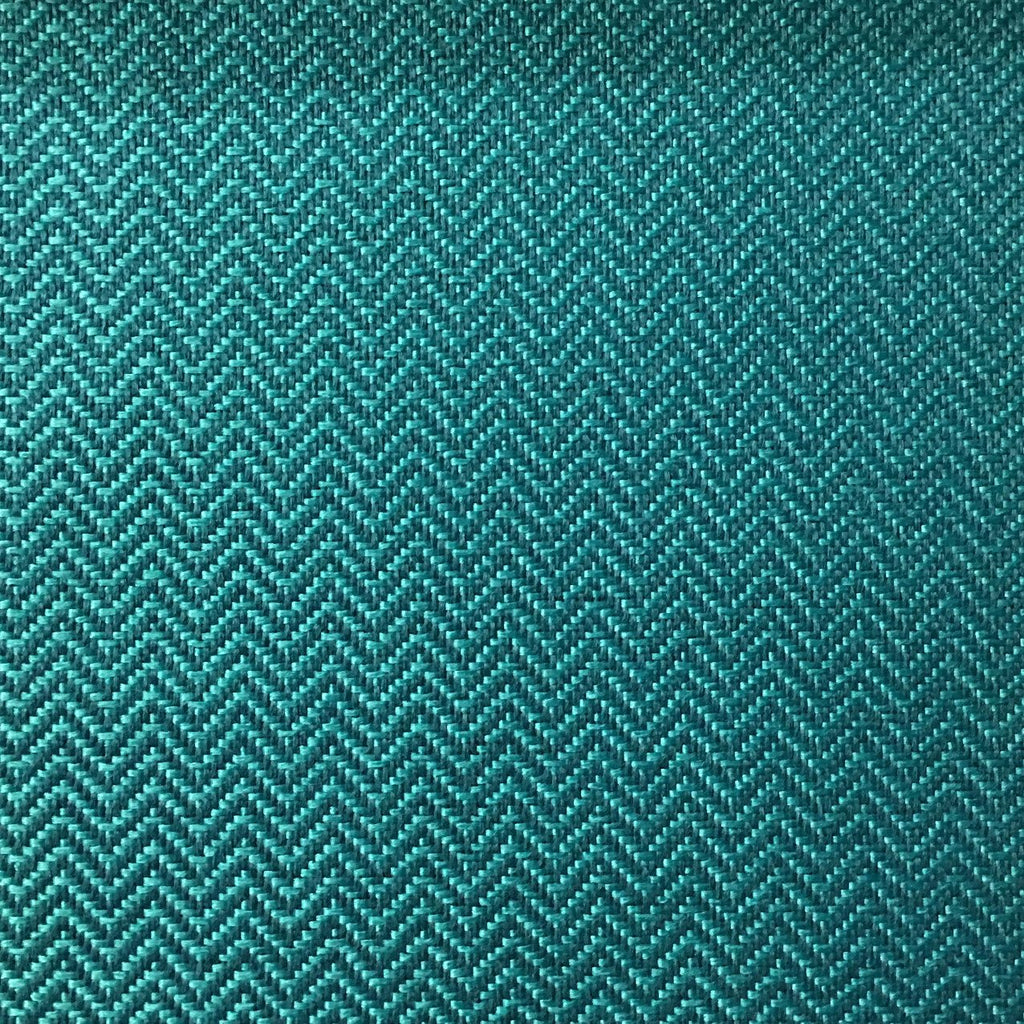 Devon - Chevron Pattern Multi-Purpose Woven Upholstery Fabric by the Yard - Available in 11 Colors - Peacock - Top Fabric - 6