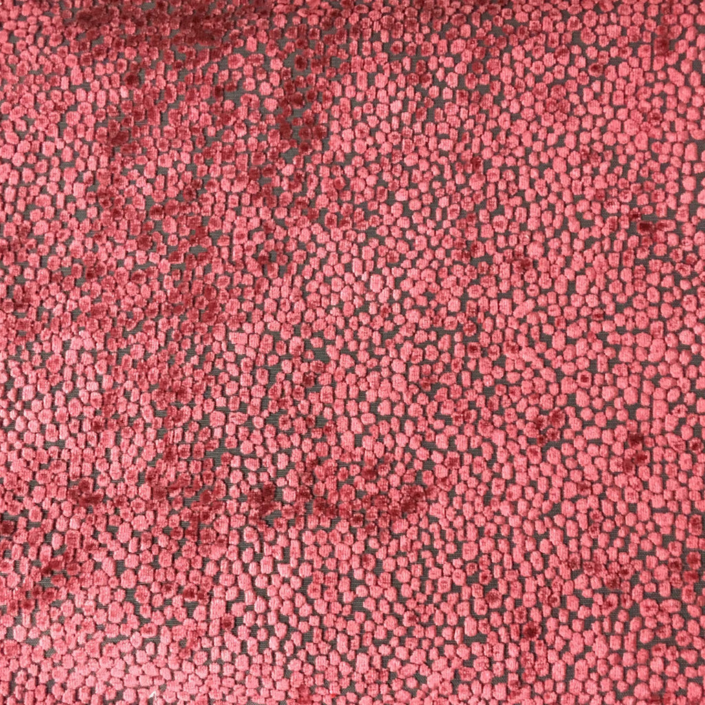 Florence Dots - Burnout Velvet Upholstery Fabric by the Yard - Available in 18 Colors - Henna - Top Fabric - 3