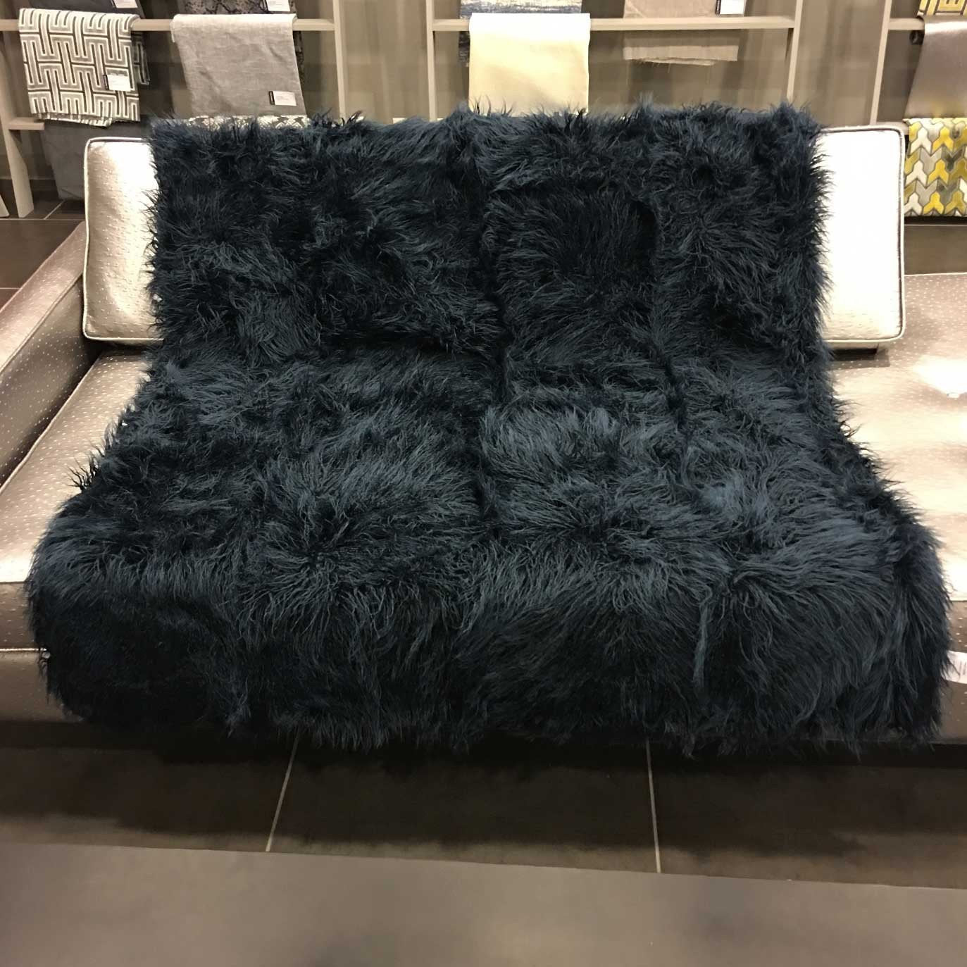 Bridgette Long Pile Faux Throw Blanket 60