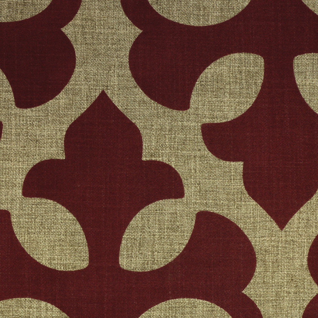 HARLOW - LINEN BLEND FLOCK PRINT BURLAP UPHOLSTERY FABRIC BY THE YARD
