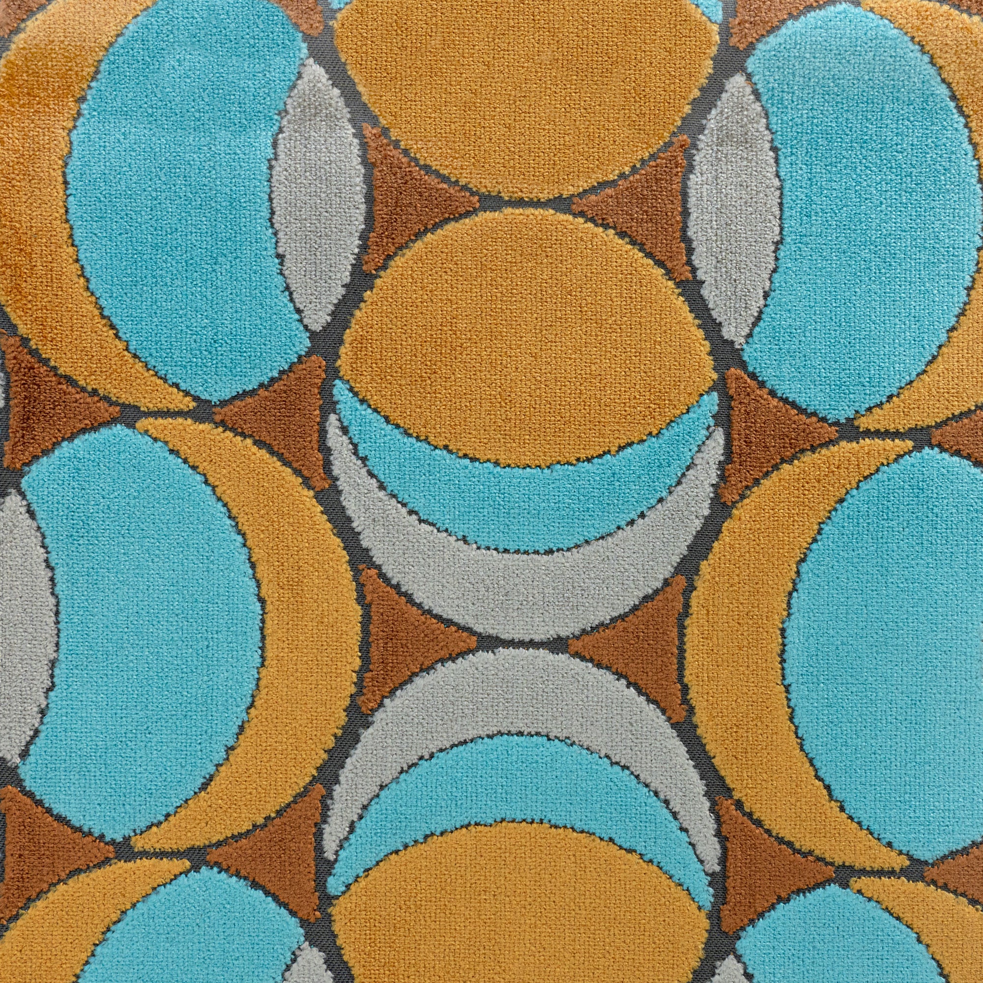 Geometric Cut Velvet Upholstery Fabric, Fabric Bistro