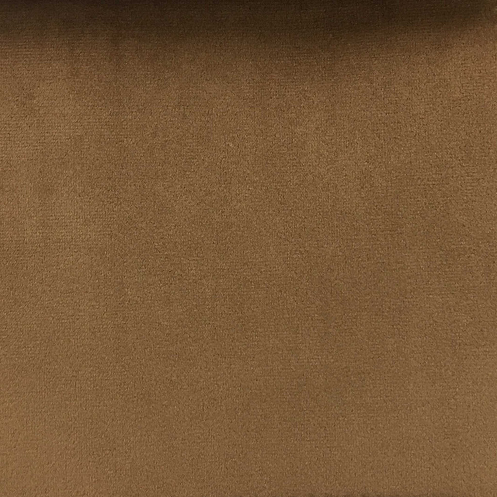 Islington - Plush Microvelvet Multi-Purpose Velvet Fabric by the Yard - Available in 33 Colors - Cognac - Top Fabric - 20