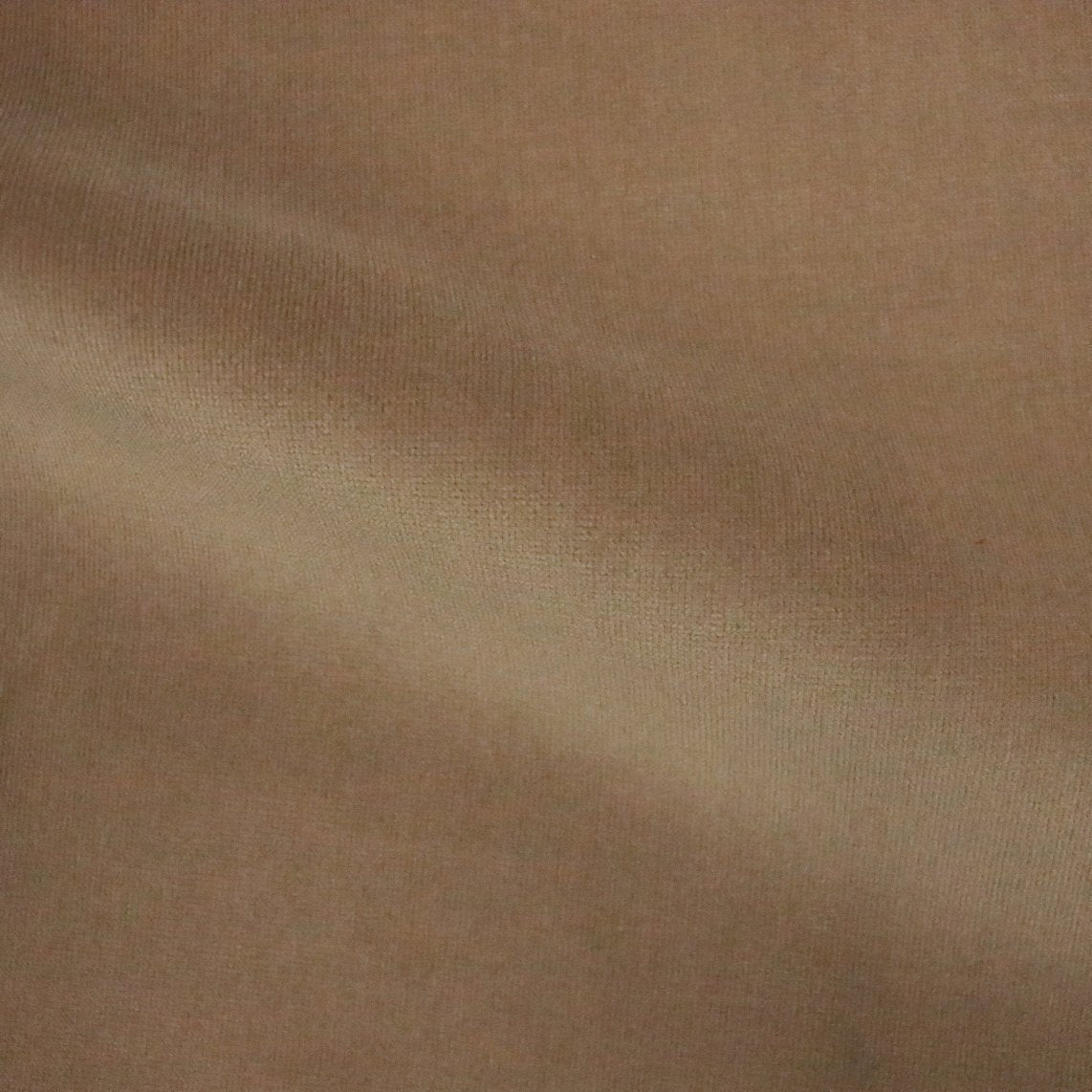 E156 Light Brown Smooth Polyester Velvet Upholstery Fabric by The Yard