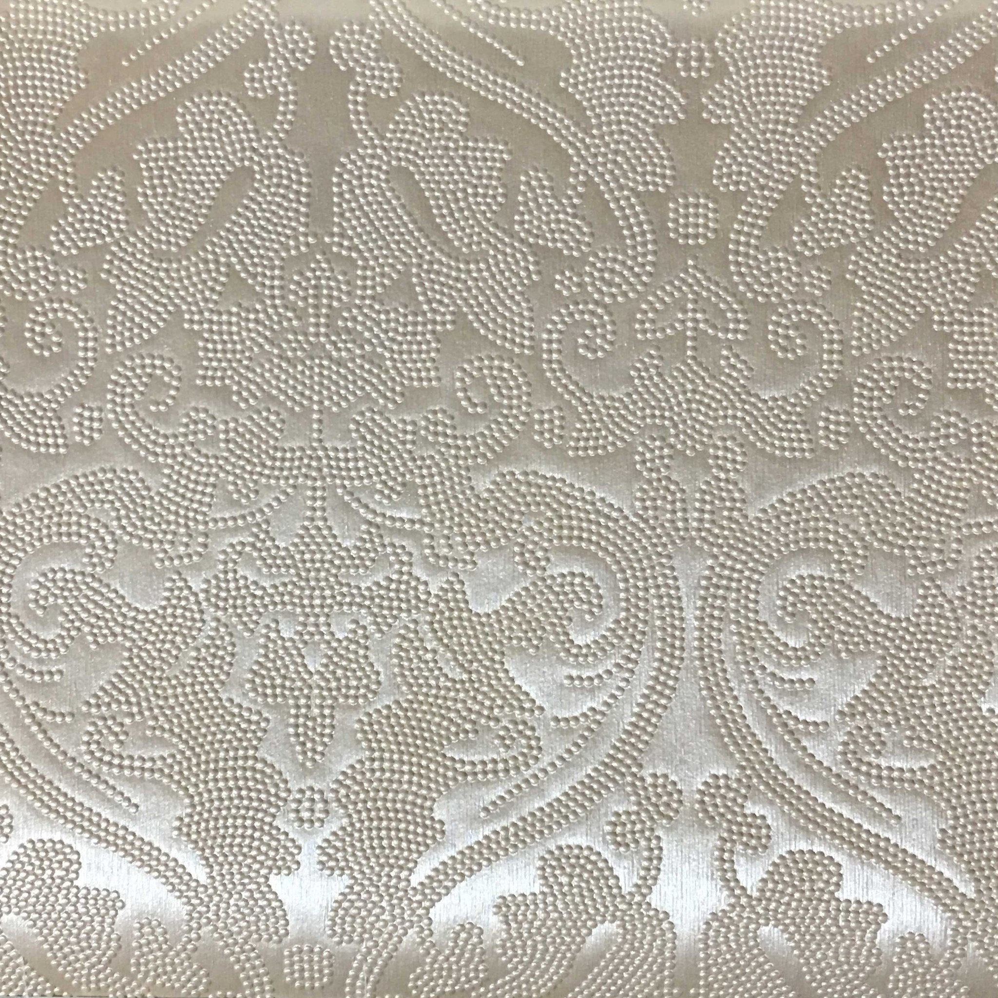 PARISIAN - EMBOSSED DAMASK PATTERN VINYL UPHOLSTERY FABRIC BY THE YARD