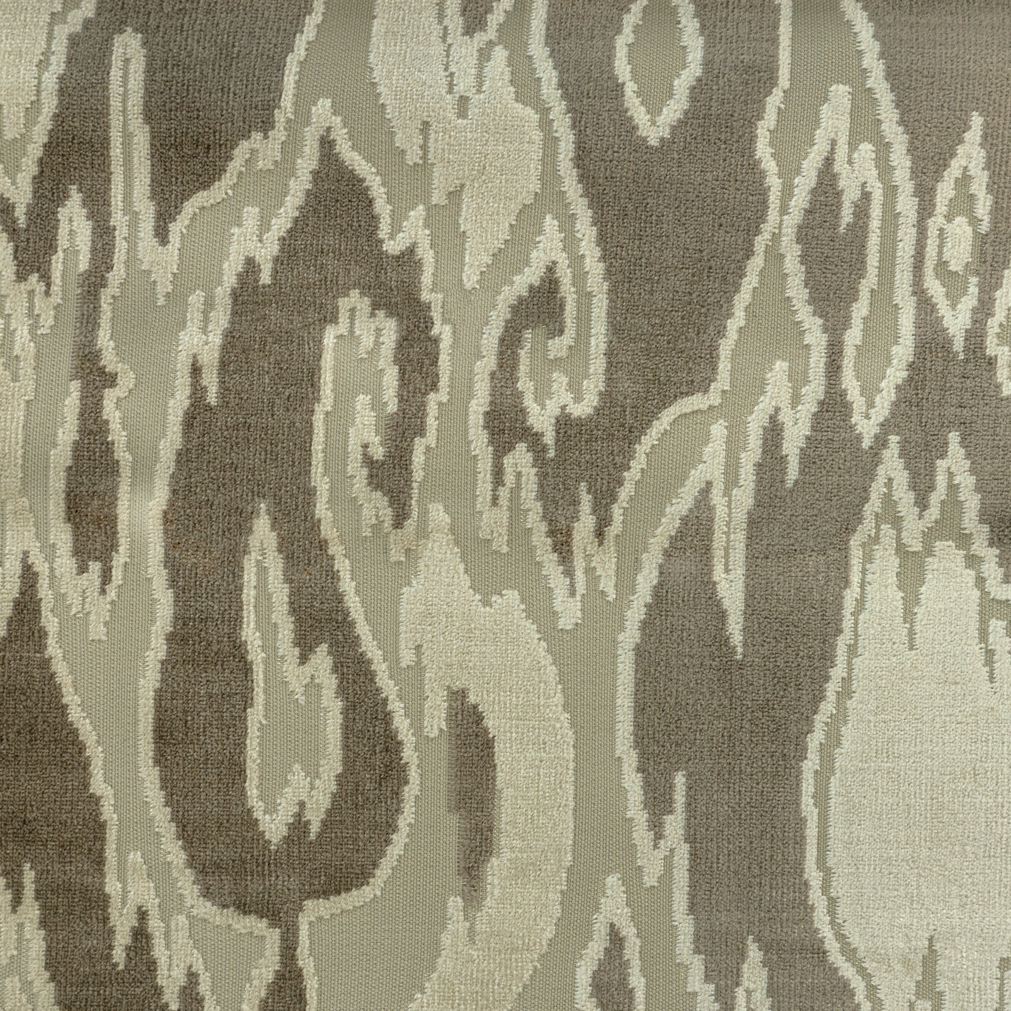 Designer Velvet Upholstery Fabric - Green Grey