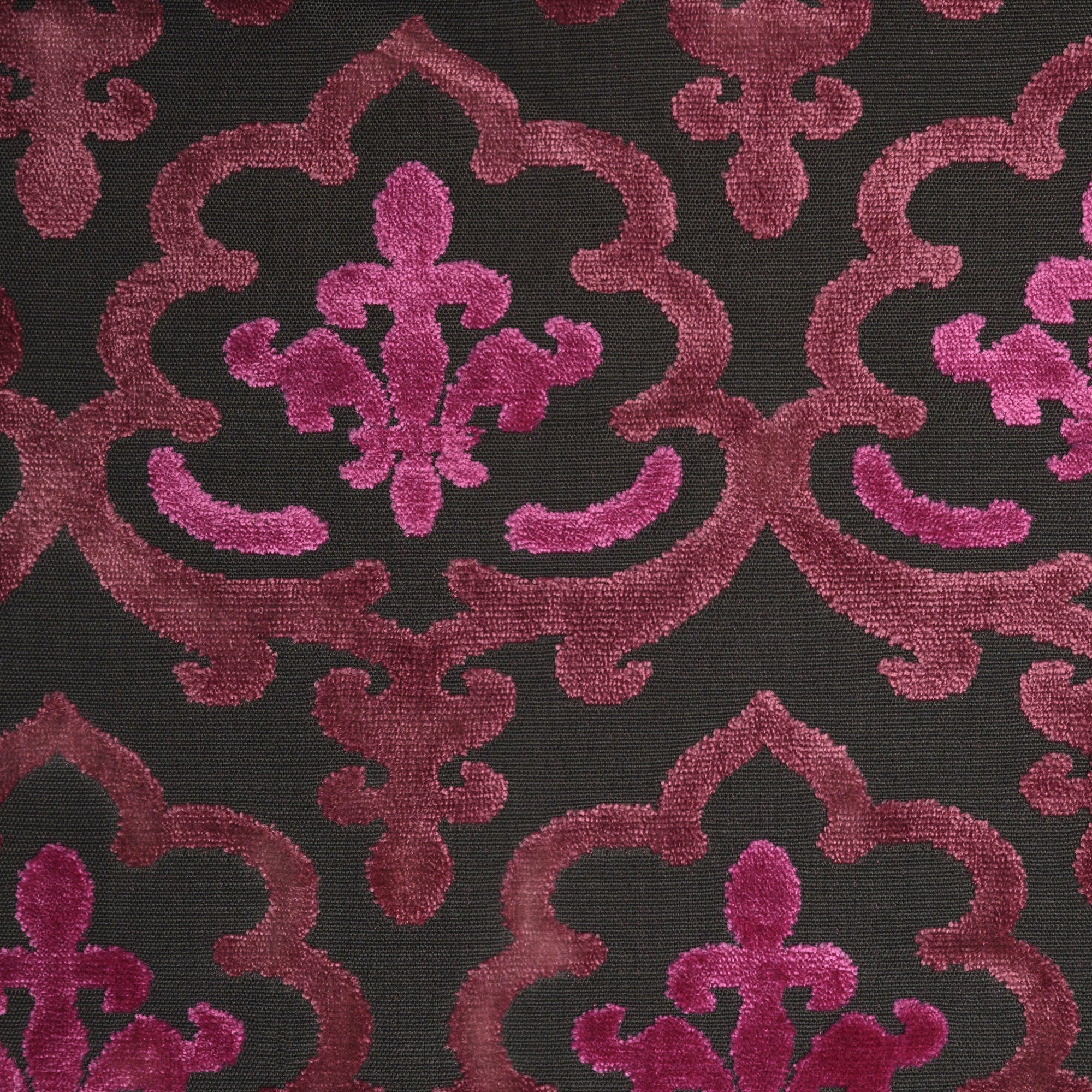 MARRAKESH - DAMASK PATTERN CUT VELVET UPHOLSTERY FABRIC