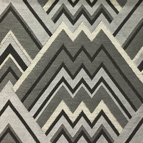 Mesa - Mixed Construction Geometric Pattern Cotton Blend Upholstery Fabric by the Yard - Available in 8 Colors - Glacier - Top Fabric - 1