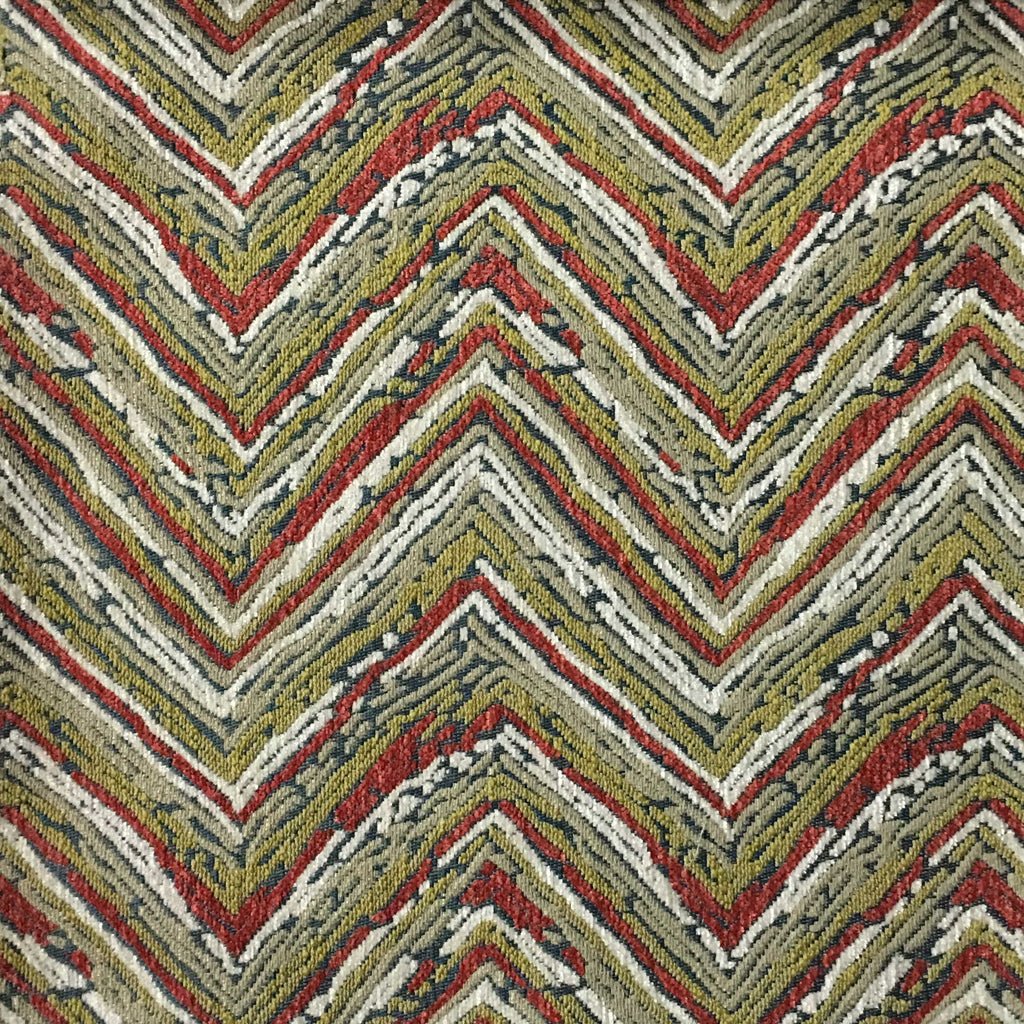 Norwich - Chevron Pattern Heavy Chenille Upholstery Fabric by the Yard - Available in 8 Colors - Cosmo - Top Fabric - 3
