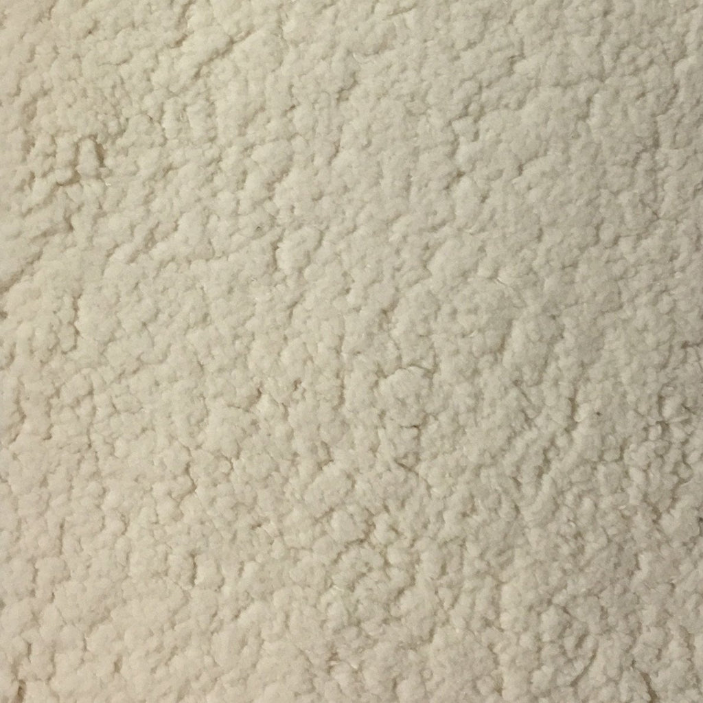 Puffy - Stretch Sherpa Fabric Faux Fur Fabric by the Yard - Available in 13 Colors - Ivory - Top Fabric - 7