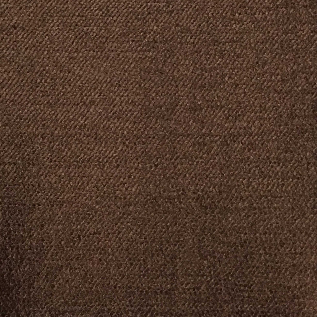 Queen - Lustrous Metallic Solid Cotton Rayon Blend Upholstery Velvet Fabric by the Yard - Available in 83 Colors - Chocolate - Top Fabric - 80