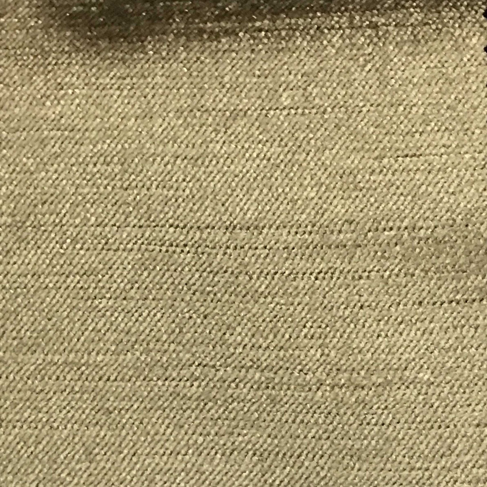 Khaki Solid Texture Velvet Upholstery Fabric by the Yard