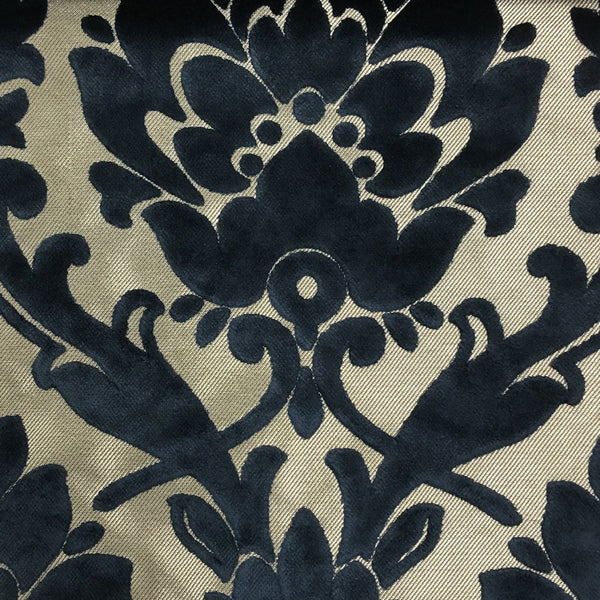 Radcliffe - Damask Pattern Lurex Burnout Velvet Upholstery Fabric by the Yard - Available in 23 Colors - Henna - Top Fabric - 5