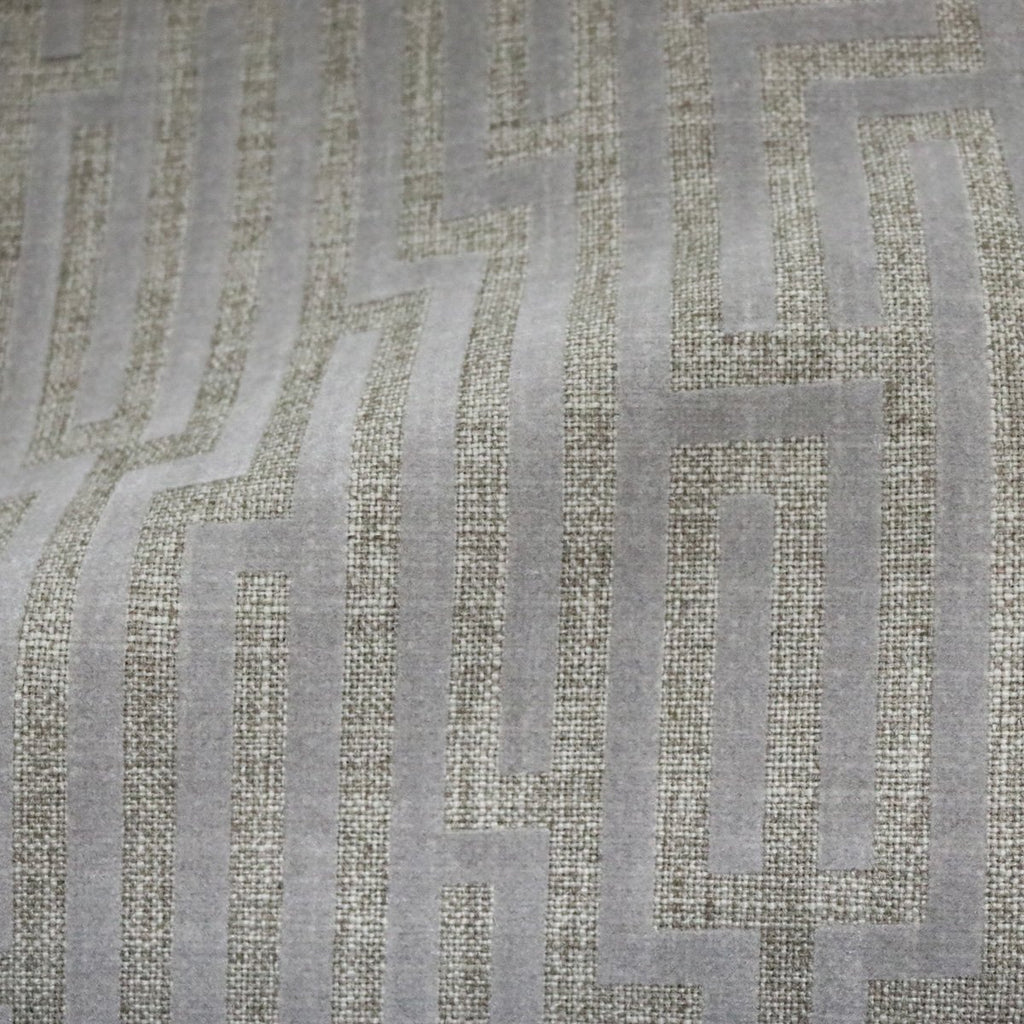 FLOCK LINES - LINEN BLENDED MODERN BURLAP UPHOLSTERY FABRIC BY THE YARD