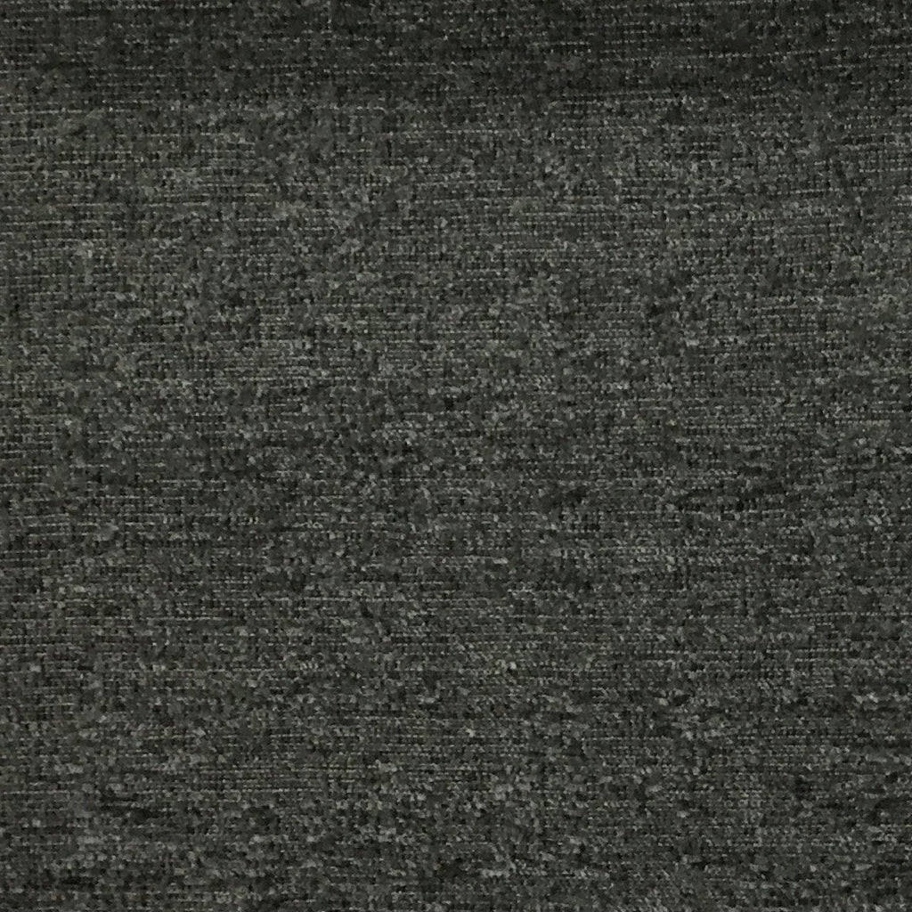 Black Solid Texture Chenille Upholstery Fabric by the Yard B2264