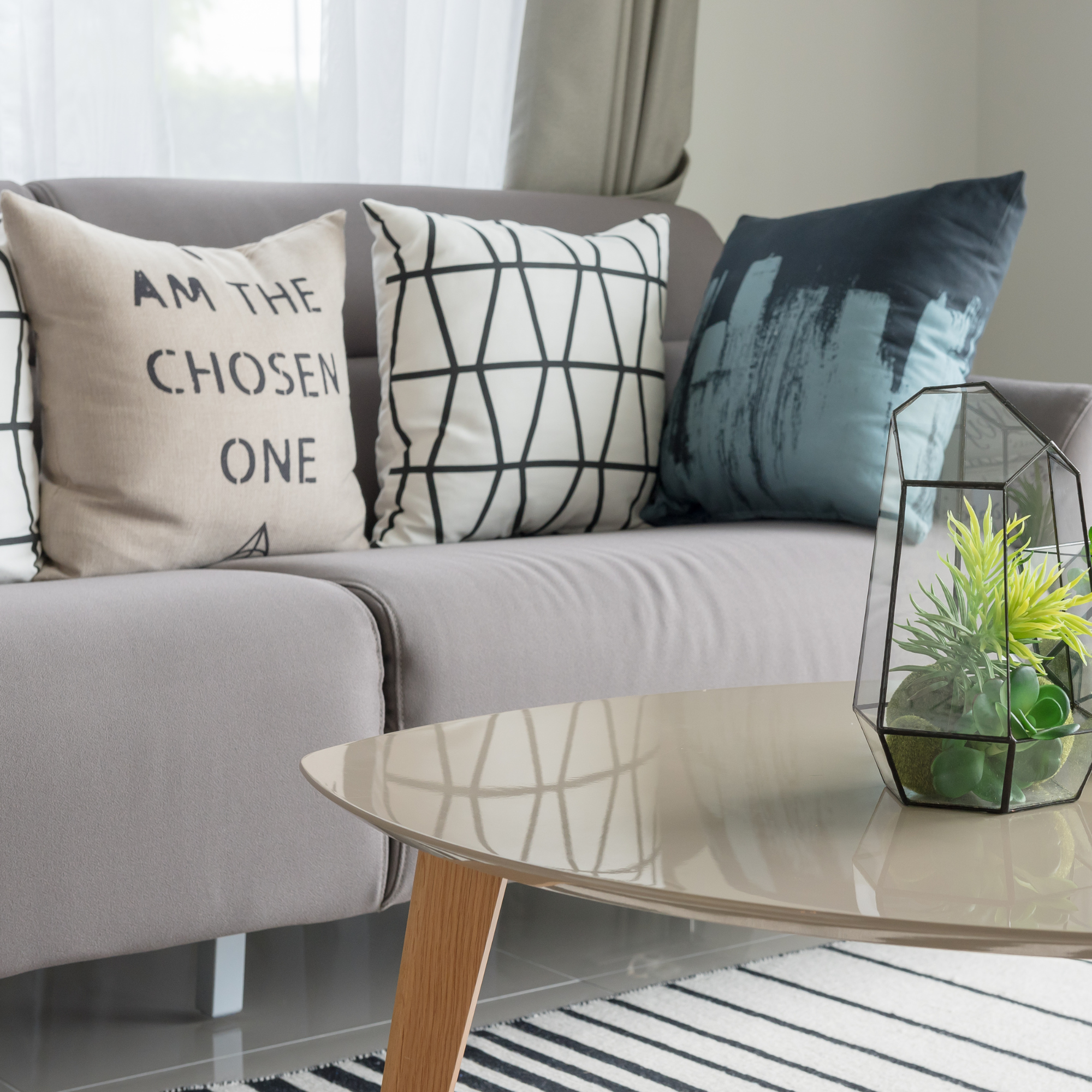 White discount pillow couch