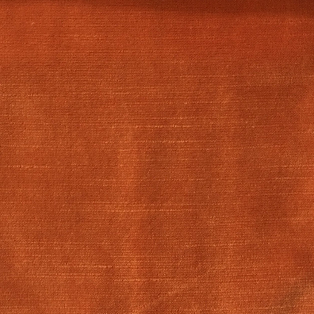 Waterloo - Slubbed Plush Velvet Upholstery Fabric by the Yard - Available in 15 Colors - Satsuma - Top Fabric - 3