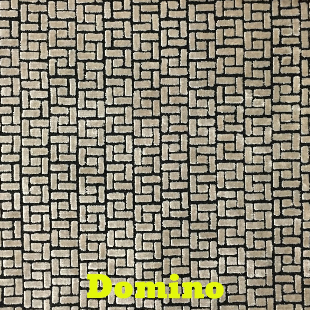 Westfield - Burnout Velvet Upholstery Fabric by the Yard - Available in 16 Colors - Domino - Top Fabric - 1
