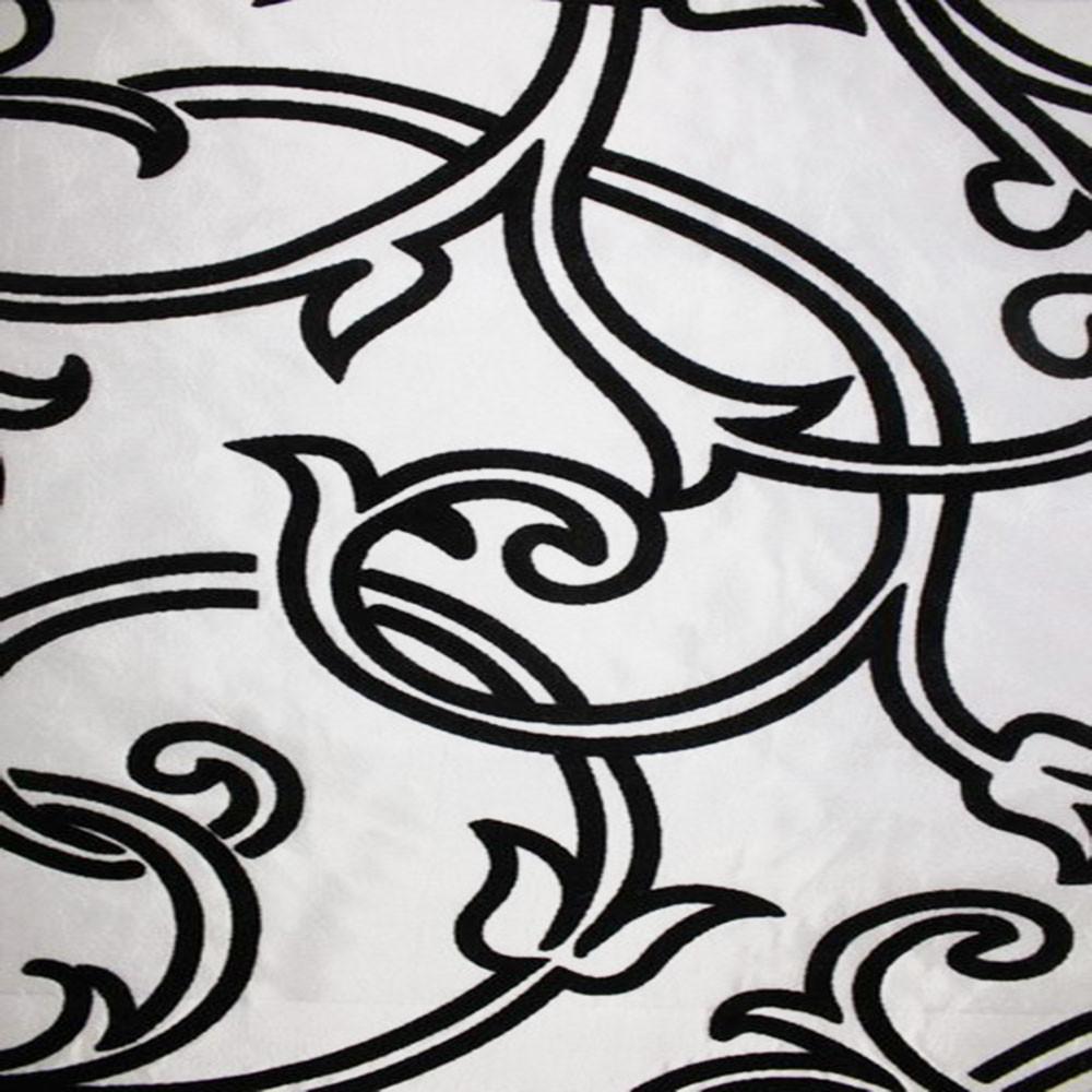 Astoria Collection - Black and White Taffeta Fabric by the Yard - Available Patterns: 42 - Pattern 15 - Top Fabric - 19