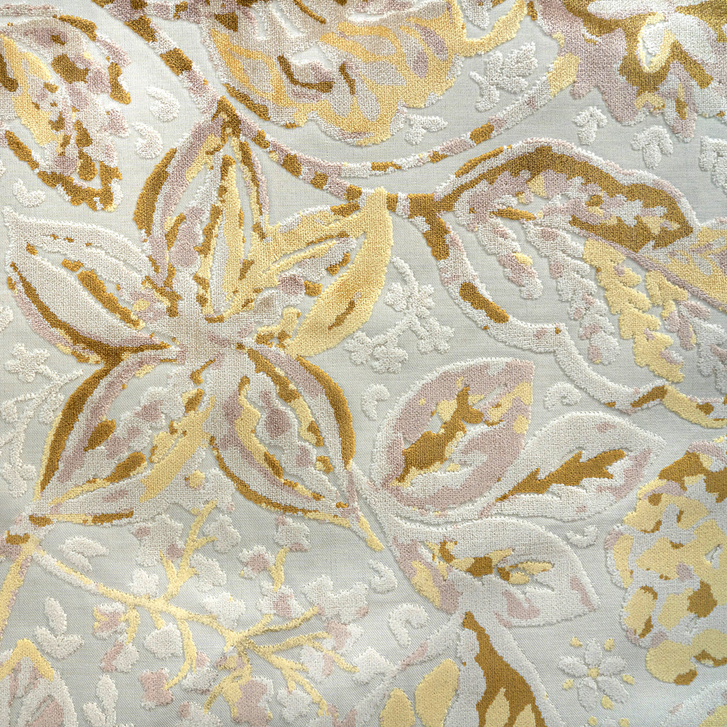 LYANNA - FLORAL RAYON CUT VELVET UPHOLSTERY FABRIC BY THE YARD