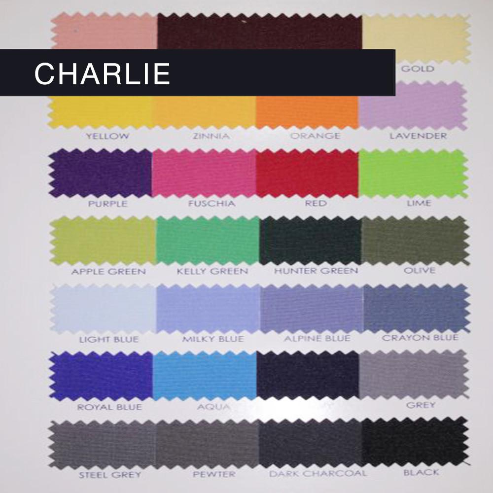 Charlie - Basic Multipurpose Polyester Fabric by the Yard - Available in 45 Colors - Alpine Blue - Top Fabric - 1